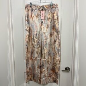NWT Micas satin wide leg pant